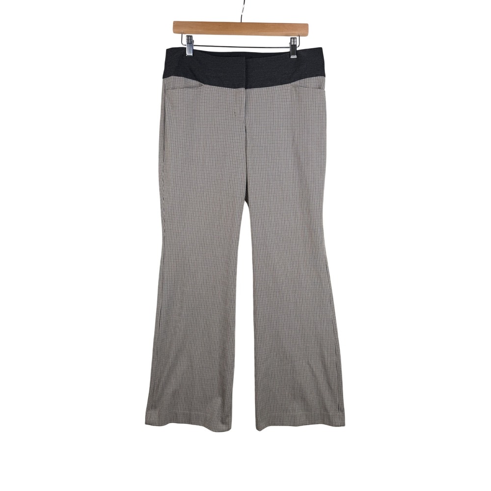 Express Women's Editor Micro Houndstooth Editor Flare Leg Dress Pants size 8R
